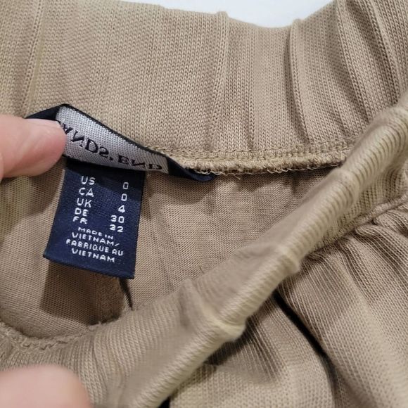 Lands' End Women's Knit Gathered Khaki Cotton Skort US 0 - Picture 6 of 10